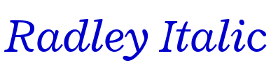 Radley Italic шрифт